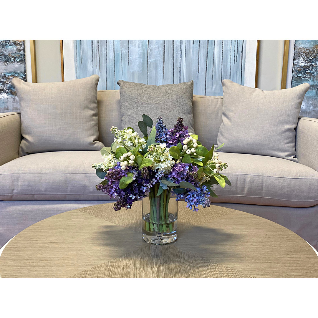 Kallas Faux Floral Arrangement with Lilacs and Berries